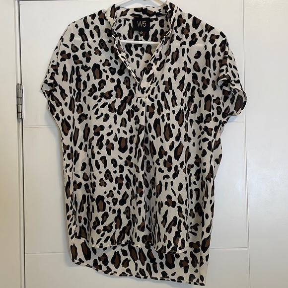 W5 (Anthro) Leopard Print Blouse - Picture 1 of 6